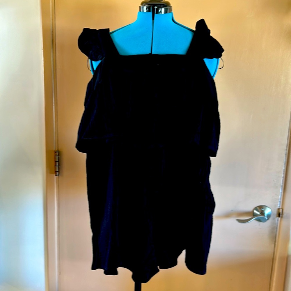 Black cotton romper